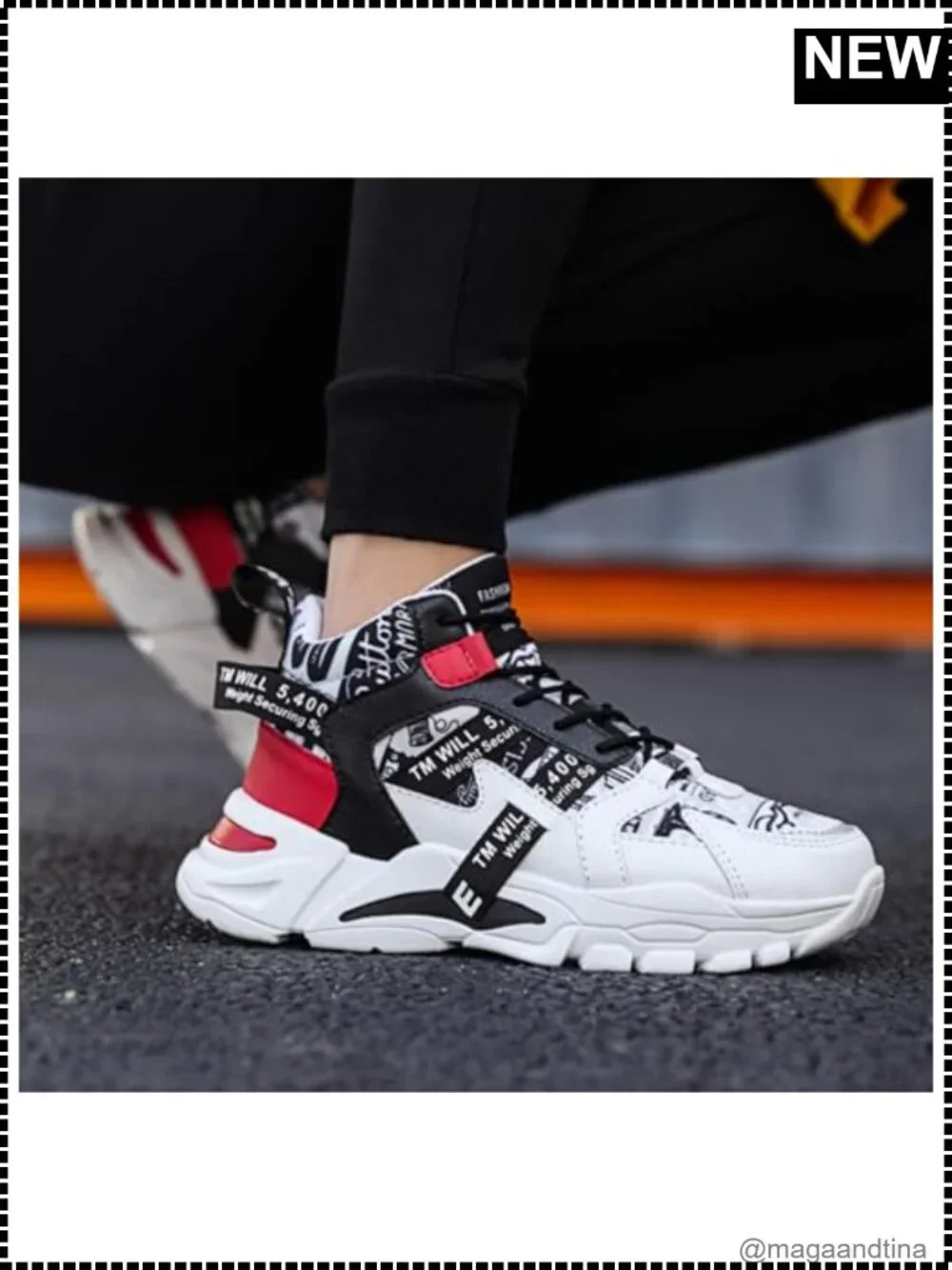 Men's High-Top Sneakers Fleece Lined Graphic Print Cushioned Non-Slip Casual